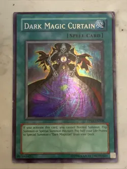 Yugioh Card TCG Dark Magic Curtain PP01-EN008 Secret Rare Holo Very Light Played - Image 1