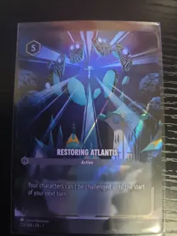 Disney Lorcana Restoring Atlantis Enchanted Card 222/204 Archazia's Island Holo - Image 1