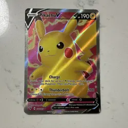 Pokemon Pikachu V Full Art Ultra Rare Holo 170/185 Vivid Voltage Card - Image 1