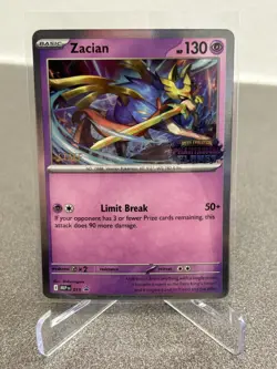 Pokemon Zacian 015 Phantasmal Flames Prerelease Stamped Staff Promo Card Holo - Image 2