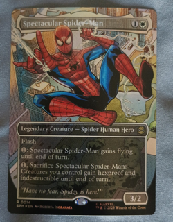 MTG Spectacular Spider-Man Borderless Foil Marvel's Spider-Man 0014 Rare - Image 1