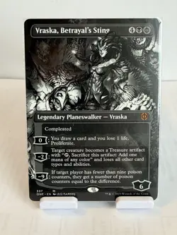 MTG Vraska, Betrayal's Sting Planeswalker Mythic Black Phyrexia Borderless #337 - Image 1