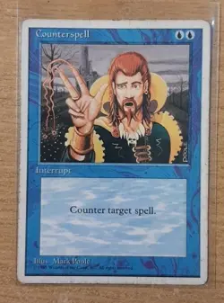 1995 MAGIC THE GATHERING 4TH EDITION COUNTERSPELL TD25 - Image 1