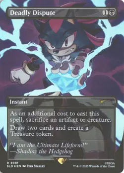 MTG Deadly Dispute (2091) *Rainbow Foil* Secret Lair: Sonic the Hedgehog MT/NM - Image 1