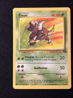 Pokemon Pinsir 25/64 Non Holo Jungle Unlimited NM - Image 1
