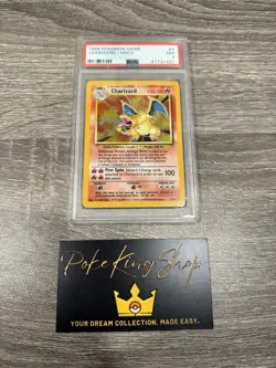 1999 POKEMON BASE SET UNLIMITED #4 CHARIZARD-HOLO PSA 7 - Image 2