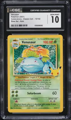 Pokemon Celebrations Base Set Charizard Blastoise Venusaur PSA CGC 9 10 Set - Image 4