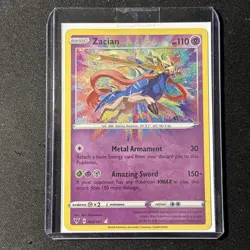 Zacian 82/185 Amazing Rare Vivid Voltage Pokemon TCG Near Mint - Image 1