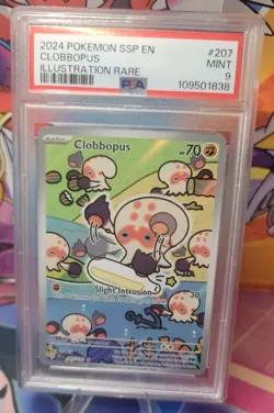 2024 Pokemon Surging Sparks Clobbopus 207/191 IR Mint PSA 9 MINT - Image 1