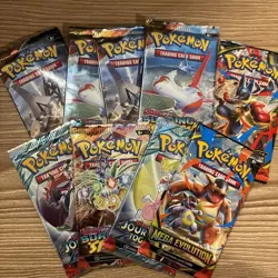 Pokemon Packs Lot Of 9 Surging Sparks Mega Evolution Journey Together * - Image 1