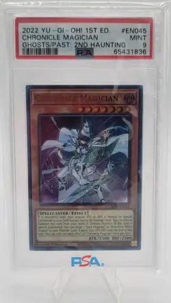 YuGiOh CHRONICLE MAGICIAN #GFP2-EN045 ULTRA RARE PSA 9 MINT 1st EDITION-2022 - Image 1