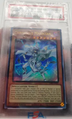 YuGiOh CHRONICLE MAGICIAN #GFP2-EN045 ULTRA RARE PSA 9 MINT 1st EDITION-2022 - Image 3