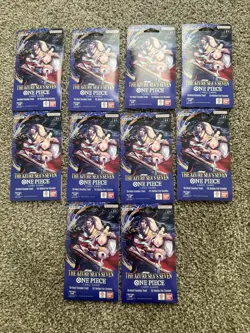 Lot of 10 ONE PIECE OP-14 The Azure Sea’s Seven Sleeved Booster Packs SEALED - Image 1
