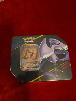 Pokemon TCG CROWN ZENITH Sealed Tin with 5 packs & Galarian ARTICUNO Promo Card - Image 1