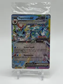 Vaporeon ex 023/131 - Prismatic Evolutions Pokemon - Sealed Stamped Promo Card - Image 1