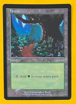 MTG FOREST (Foil) Arena Promo (OldManMTG 009-210) - Image 1
