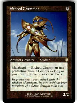 Etched Champion (Retro Frame) Commander: the Brothers' War Regular MTG - Image 1