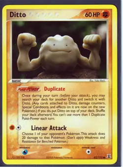 VINTAGE 2005 POKEMON DITTO (Geodude) 62/113 Ex DELTA SPECIES-REGULAR-NM (G9) - Image 1