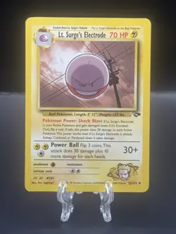 Gym Challenge 52/132 Lt. Surge's Electrode Pokemon UNLIMITED - Image 1
