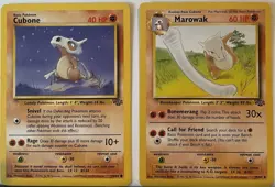 Pokemon Full Evolution Cubone (63) to Marowak (50) JUNGLE Collection Card - Image 1