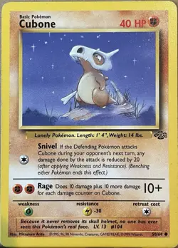 Pokemon Full Evolution Cubone (63) to Marowak (50) JUNGLE Collection Card - Image 2