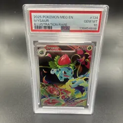Mega Evolution Ivysaur 134/132 Holo Illust. Rare Pokemon TCG GEM MINT PSA 10 !! - Image 1