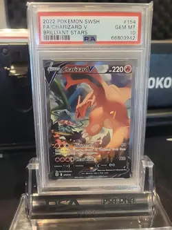 Charizard V - 154/172 PSA 10 Brilliant Stars Alternate Art Pokemon - GEM MT - Image 1