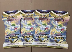 Pokemon Brilliant Stars Sleeved Booster Packs X4 - Image 1