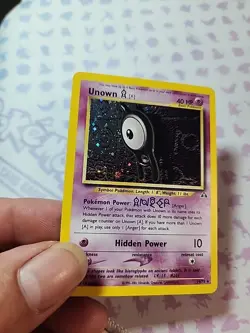 2001 Pokemon Neo Discovery Unown A Holo 14/75 - LP Swirl - Image 3