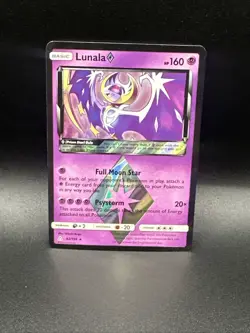 Lunala Prism Star 62/156 Pokemon Ultra Prism Holo Rare - Image 1