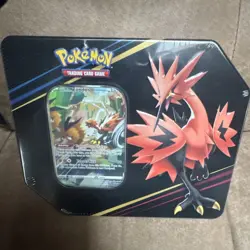 Pokemon Crown Zenith Tin Galarian Zapdos Promo Box English TCG - Image 1