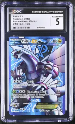 2013 Pokemon Black & White Full Art FA Plasma Blast Palkia EX #100/101 CGC 5 - Image 1