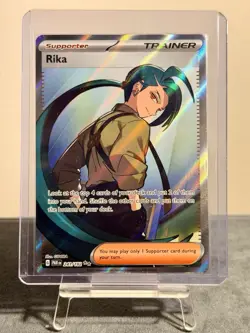 Rika 241/182 Ultra Rare Full Art Trainer Card Paradox Rift Pokemon TCG NM - Image 1