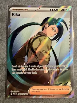 Rika 241/182 Ultra Rare Full Art Trainer Card Paradox Rift Pokemon TCG NM - Image 2