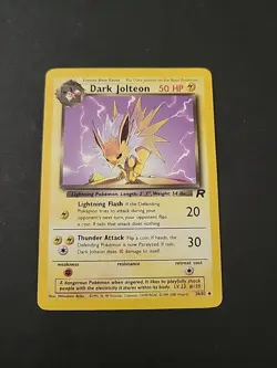 DMG Pokemon TCG Team Rocket 38/82 Dark Jolteon Vintage Card WOTC Uncommon - Image 1