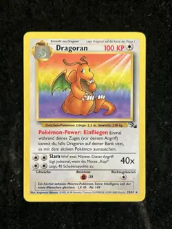 Pokemon TCG Dragoran Fossil Rare Card 19/62 German - Image 1