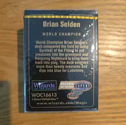 1998 MTG World Championships Deck Brian Selden FACTORY SEALED Fast Shipping - Image 3