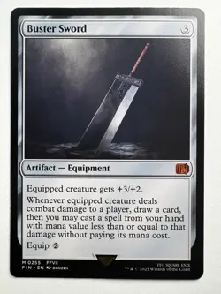 Buster Sword 255 - MTG Final Fantasy - Mythic Rare Equipment +3/+2 FF7 FFVII - Image 1