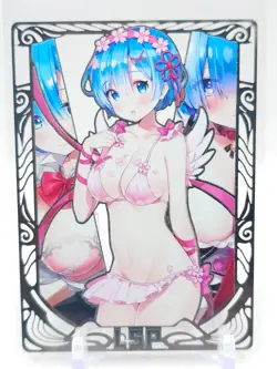 Goddess Story - Silver Metal Waifu Card - Rem - NUMBERED 145/200 - Image 1