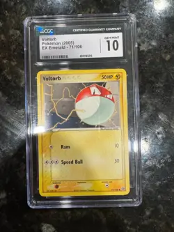 2005 Voltorb 71/106 Pokemon EX Emerald Regular CGC 10 - Image 3
