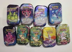 Pokemon Prismatic Evolutions Mini Tin Set Of 17 Empty Tins No Packs Inside - Image 1