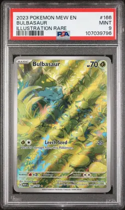 Pokemon Bulbasaur IR 2023 MEW EN 151 PSA 9 - Image 1