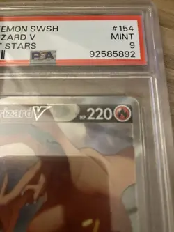 2022 Pokemon SWSH Brilliant Stars FA/Charizard V 154/172 Full Art PSA MINT 9 - Image 3