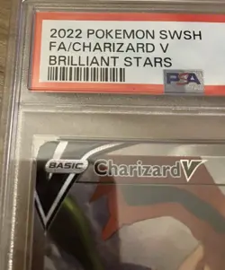 2022 Pokemon SWSH Brilliant Stars FA/Charizard V 154/172 Full Art PSA MINT 9 - Image 4