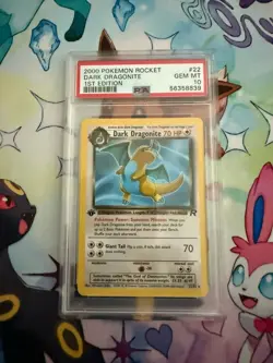2000 Pokemon Dark Dragonite 22/82 Team Rocket 1st Edition Regular Rare PSA 10 - Image 1