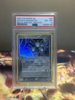PSA 8 NM-MT Holon's Magneton 22/113 Reverse Foil 2005 Pokemon EX Delta Species - Image 1