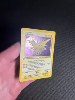 Pokemon TCG Zapdos 15/62 1st Edition Fossil Holo MP - Image 4