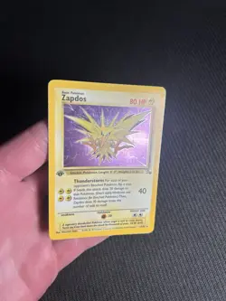 Pokemon TCG Zapdos 15/62 1st Edition Fossil Holo MP - Image 5