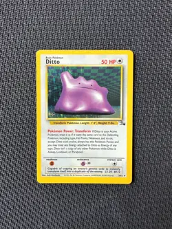 Pokemon TCG Ditto 3/62 Fossil Holo Unlimited - Image 1