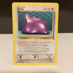 Pokemon Ditto Fossil 18/62 Regular Rare 1999 Basic TCG - Image 1